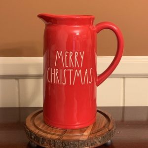 NWT Rae Dunn Merry Christmas Pitcher